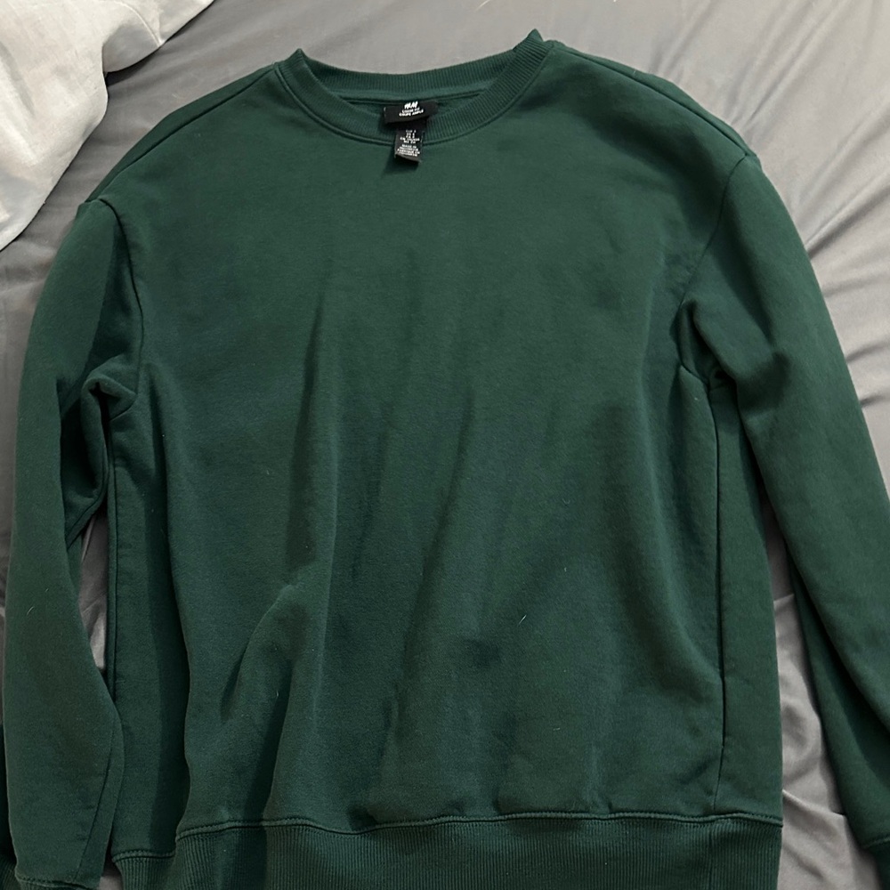 H&M Men's Forest Green Crewneck Sweater